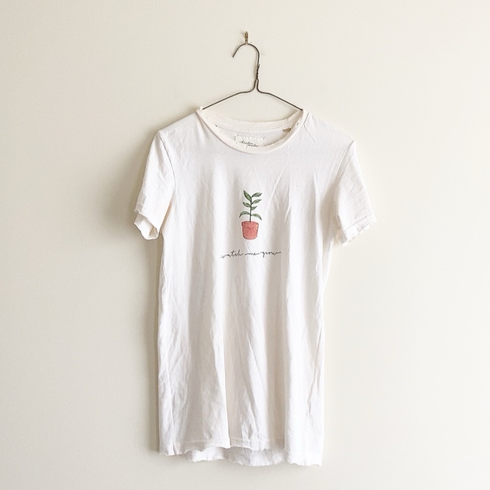 Kristin Made Watch Me Grow Tee – Size M – Distressed Style – 100% Cotton